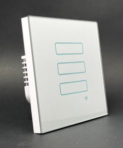 کلید لمسی سه پل  هوشمند هوش ایران نقره ای ( wifi) دار