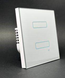 کلید لمسی دو پل  هوشمند هوش ایران نقره ای ( wifi) دار
